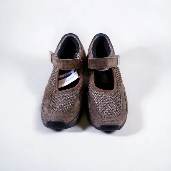 PROPET Lydia Leather Suede Mesh Low Heel Mary Jane Comfort Shoes 5M #618