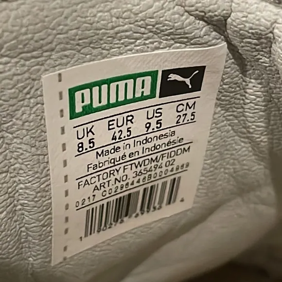 Puma Artistic Leather Used Women’s Tennis Shoes Vintage