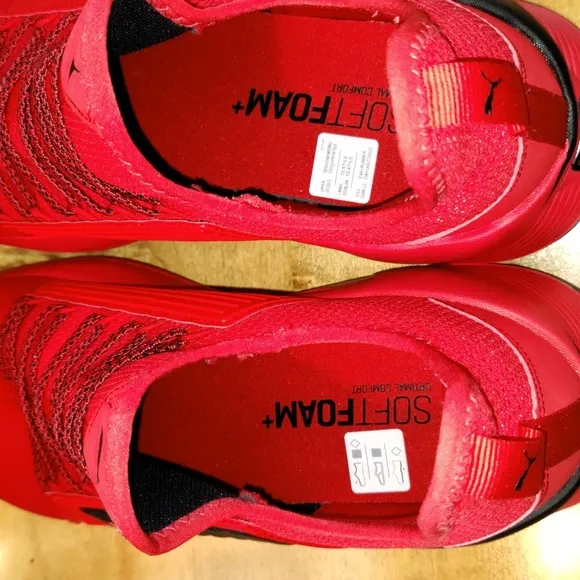 Puma soft ride slip on men's size12 red and black