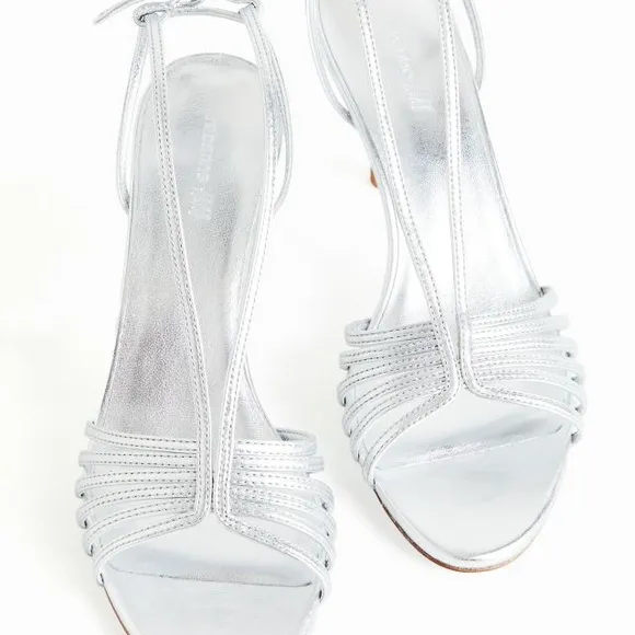 Rabanne X HM Shimmery Metallic Strappy Sandals