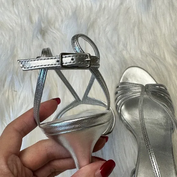 Rabanne X HM Shimmery Metallic Strappy Sandals