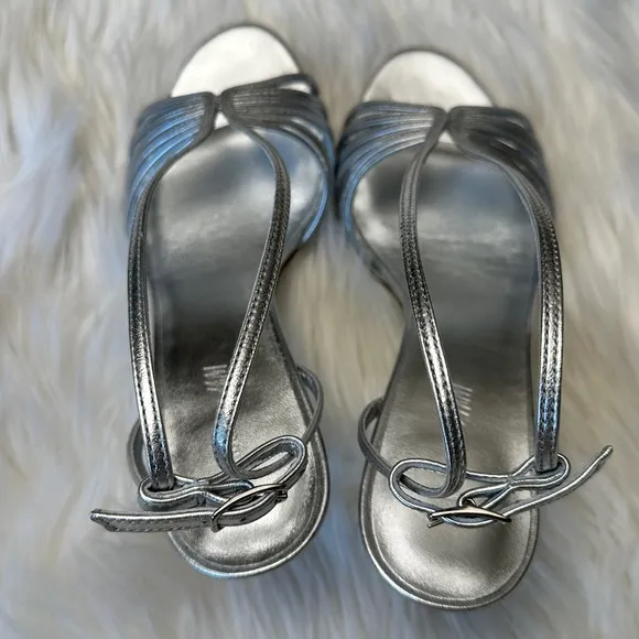 Rabanne X HM Shimmery Metallic Strappy Sandals