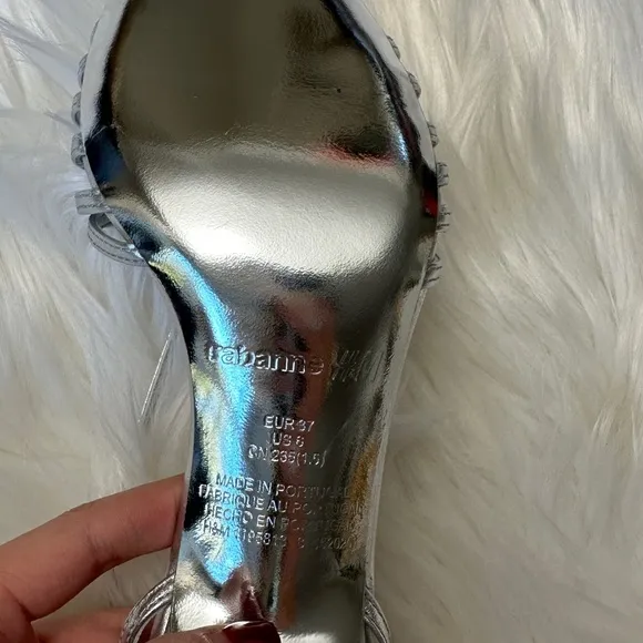 Rabanne X HM Shimmery Metallic Strappy Sandals