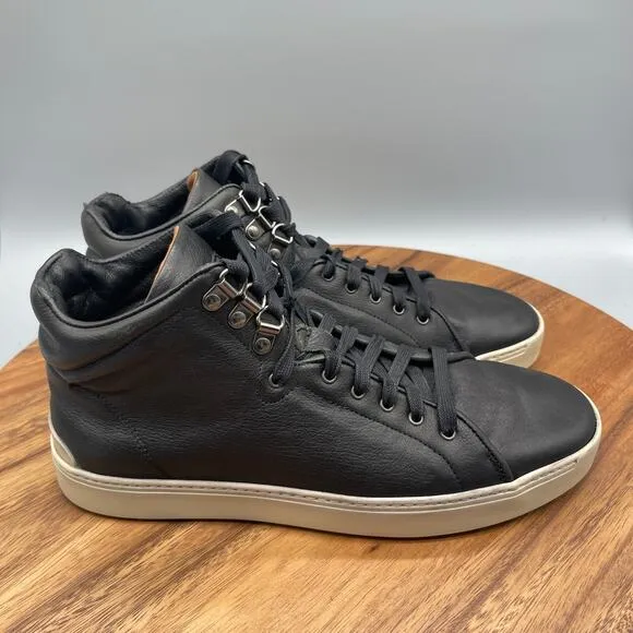Rag &amp; Bone Kent Shoes Womens Size 11 / 41 Black Leather High Top Comfort Sneaker