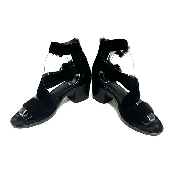 RAG &amp; BONE | Vintage Y2K harness accent Mari black suede gladiator sandals