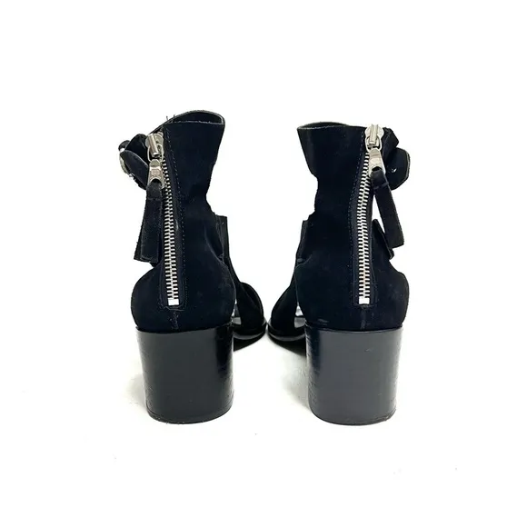 RAG &amp; BONE | Vintage Y2K harness accent Mari black suede gladiator sandals