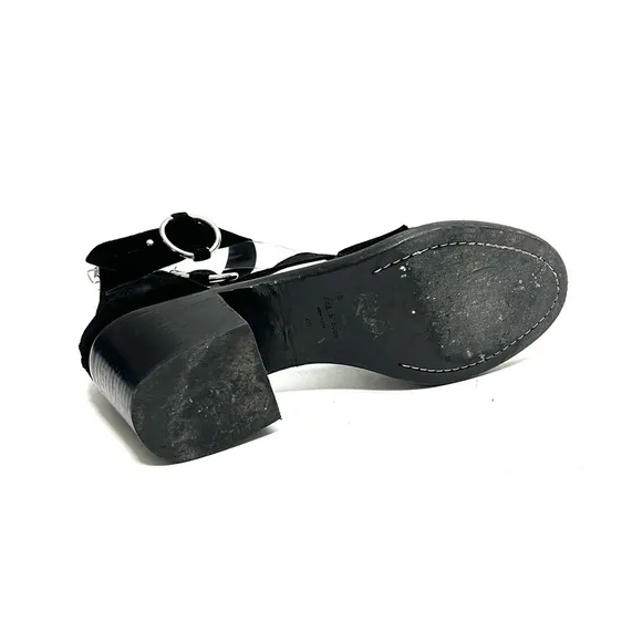 RAG &amp; BONE | Vintage Y2K harness accent Mari black suede gladiator sandals