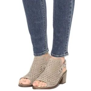 rag &amp; bone Wyatt Mid Heel Slingback Sandals size 7.5 Cemento Suede