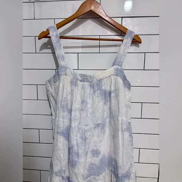 Rails Amaya Dress cascade tie dye blue/white M