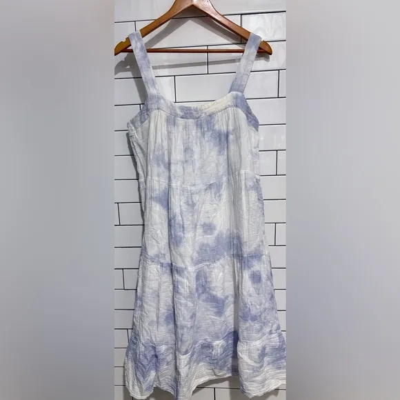 Rails Amaya Dress cascade tie dye blue/white M