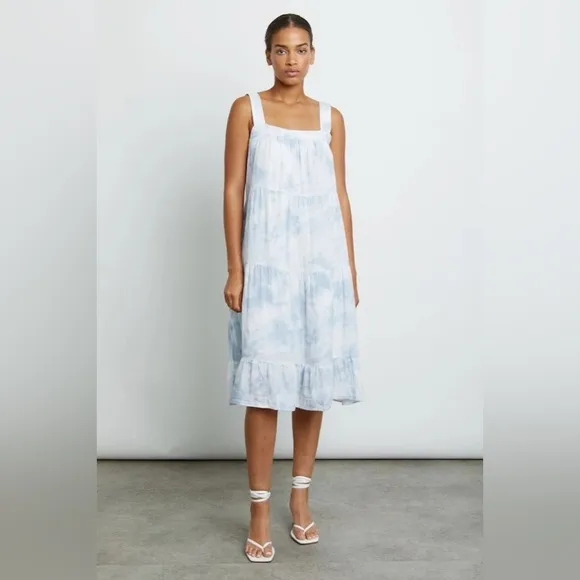 Rails Amaya Dress cascade tie dye blue/white M
