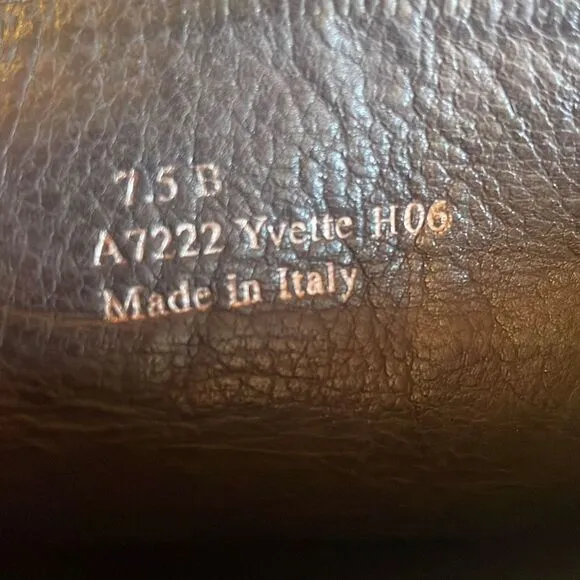 RARE Coach Yvette Tall Leather &amp; Logo Fabric Mixed Media Boots sz 7.5 - Brown