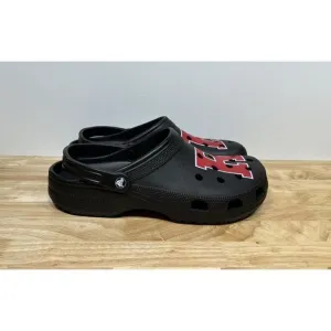 Rare Crocs Classic Clog Rutgers NCAA Men’s Size 13 Slip-on Shoes Black Red