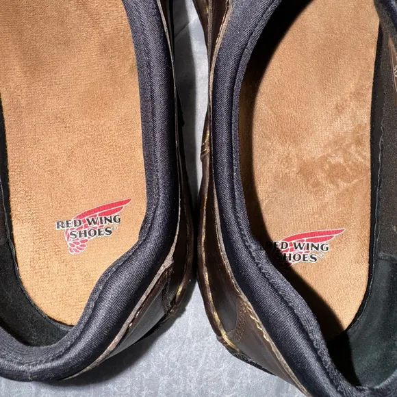 Red Wing Slip On Loafers Comfort Shoes Brown Size 10