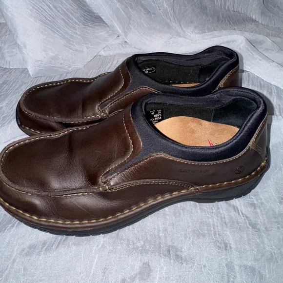 Red Wing Slip On Loafers Comfort Shoes Brown Size 10