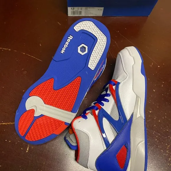 Reebok Mens White Pump Omni Zone 2 H01315 Lace Up Basketball Shoes Size US 8.5