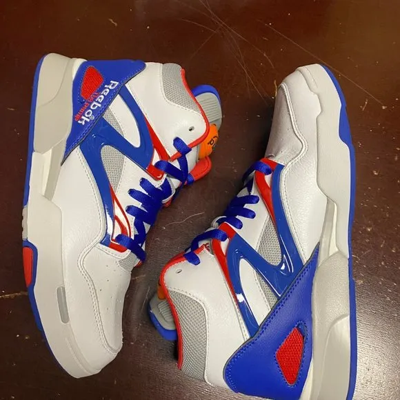 Reebok Mens White Pump Omni Zone 2 H01315 Lace Up Basketball Shoes Size US 8.5