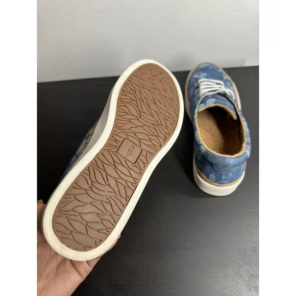 Revitalign 8 ‎ Orthotic Slip-On Blue Floral Sneaker Casual Shoes