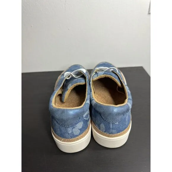 Revitalign 8 ‎ Orthotic Slip-On Blue Floral Sneaker Casual Shoes