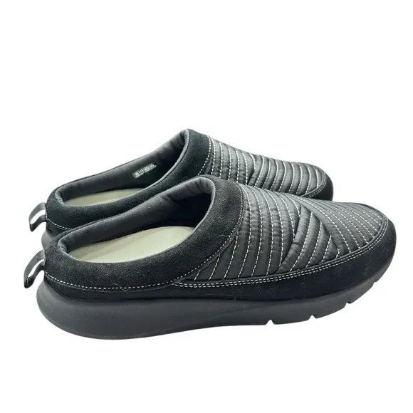 Revitalign Orthotic Quilted Black Nylon Basin Mules Clogs Womens Size 9