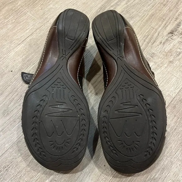 Rialto Comfort Shoes Brown Platform Mules size 8.5 - 9
