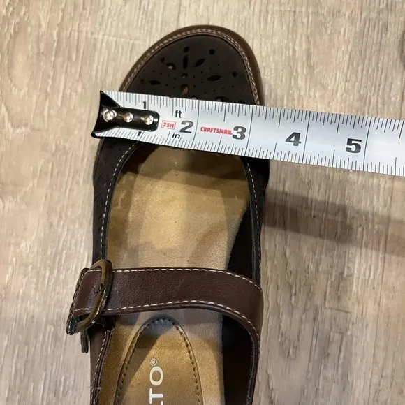 Rialto Comfort Shoes Brown Platform Mules size 8.5 - 9