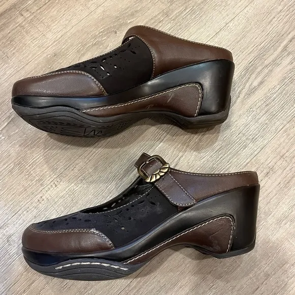 Rialto Comfort Shoes Brown Platform Mules size 8.5 - 9