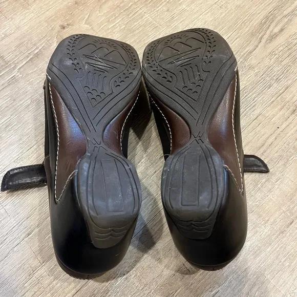 Rialto Comfort Shoes Brown Platform Mules size 8.5 - 9