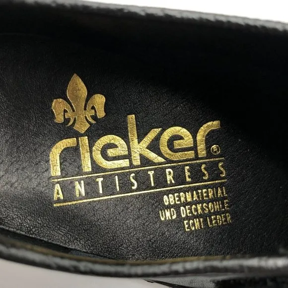 Rieker Antistress Womens Loafers Slip On Comfort Shoes Leather Black 36 US 5-5.5