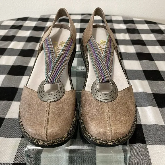 Rieker Daisy Antistress Slingback Closed Toe  Leather Shoes Size 39/8.5-9