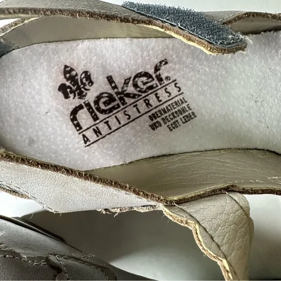 Rieker Mirjam Mary Jane Gray Comfort Shoes. Size 40
