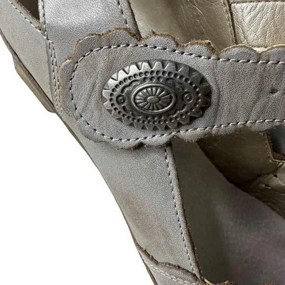 Rieker Mirjam Mary Jane Gray Comfort Shoes. Size 40