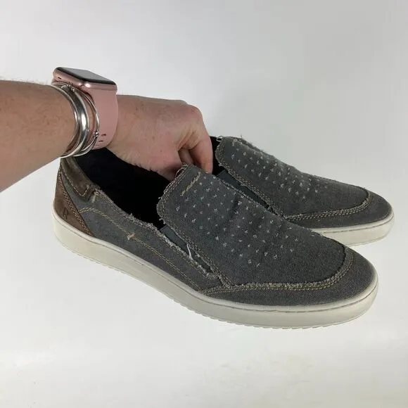 Roan By Bed Stu Kayson Loafer Mens 10.5 Gray Canvas Comfort Slip On Casual Shoes