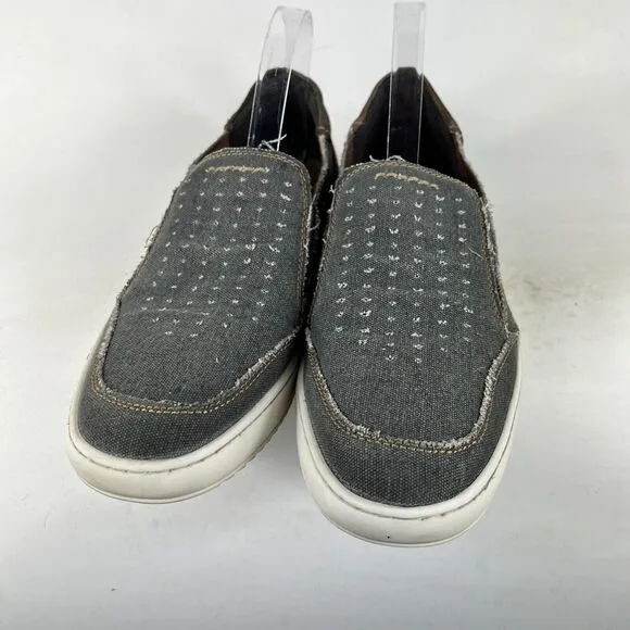 Roan By Bed Stu Kayson Loafer Mens 10.5 Gray Canvas Comfort Slip On Casual Shoes