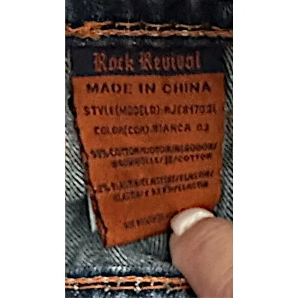 Rock Revival Jeans Bianca Boot RJE81703L Women's Bootcut Flap Pocket - Size 25