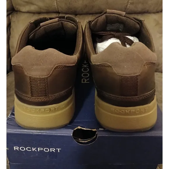 Rockport Truetech SHOES ChocolateBrown Leather NEW with box Comfort &amp; Style #896