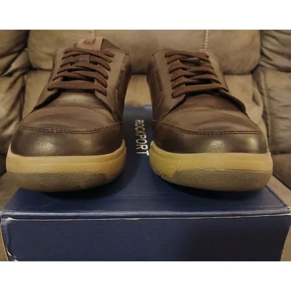 Rockport Truetech SHOES ChocolateBrown Leather NEW with box Comfort &amp; Style #896