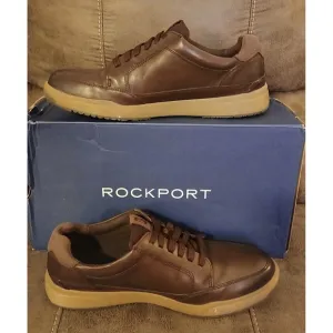 Rockport Truetech SHOES ChocolateBrown Leather NEW with box Comfort &amp; Style #896