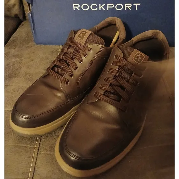 Rockport Truetech SHOES ChocolateBrown Leather NEW with box Comfort &amp; Style #896