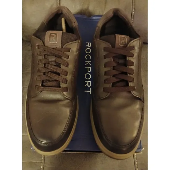 Rockport Truetech SHOES ChocolateBrown Leather NEW with box Comfort &amp; Style #896