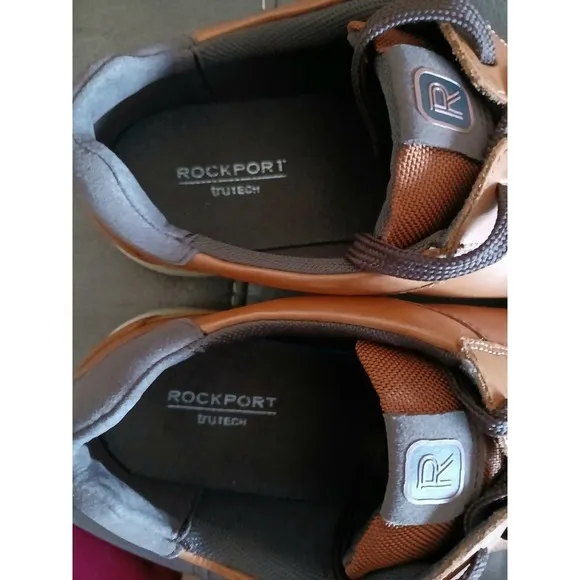 Rockport Truetech‎ SHOES Light Brown Leather NEW with box Confort &amp; Style #779