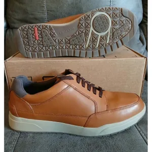 Rockport Truetech‎ SHOES Light Brown Leather NEW with box Confort &amp; Style #779