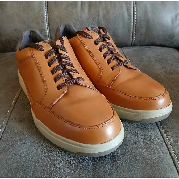 Rockport Truetech‎ SHOES Light Brown Leather NEW with box Confort &amp; Style #779
