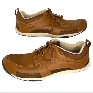 Rockport x Adidas Adiprene Brown Leather Lace-Up Comfort Shoes Men's Size 13