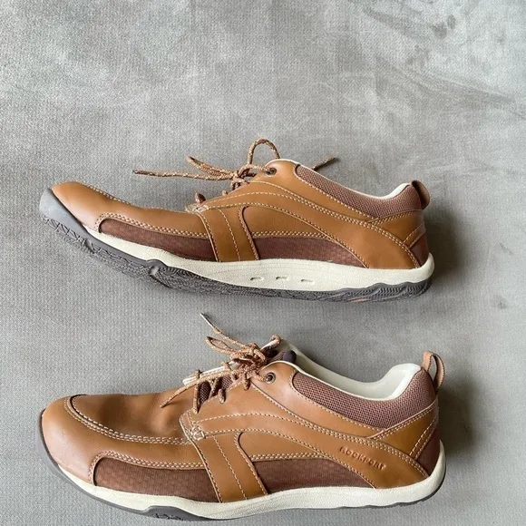 Rockport x Adidas Adiprene Brown Leather Lace-Up Comfort Shoes Men's Size 13
