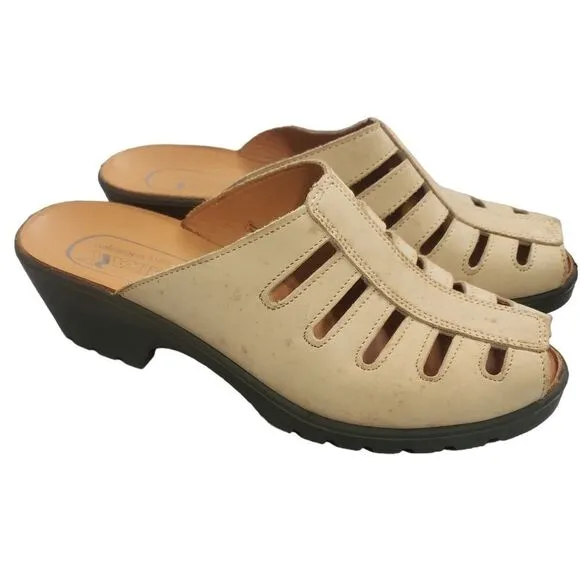 Romika Sandals Womens Size EU 39 US 8-8.5 Nubuck Leather Open Toe Mule