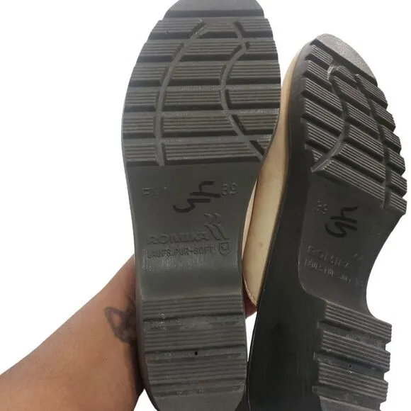 Romika Sandals Womens Size EU 39 US 8-8.5 Nubuck Leather Open Toe Mule