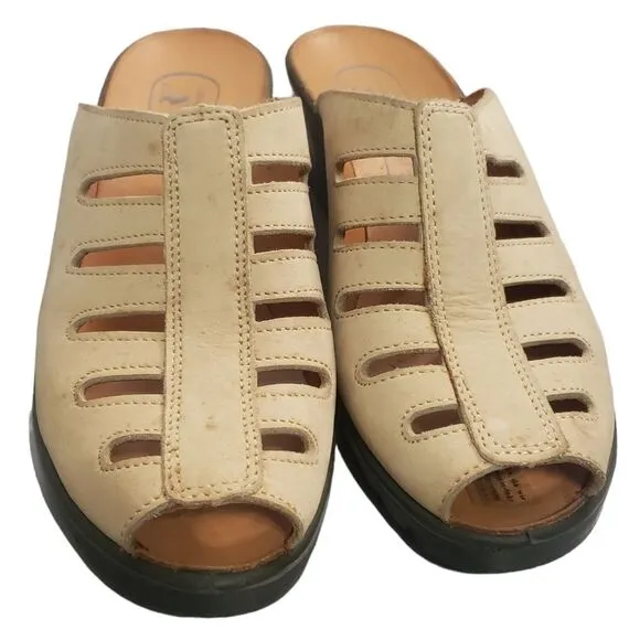 Romika Sandals Womens Size EU 39 US 8-8.5 Nubuck Leather Open Toe Mule