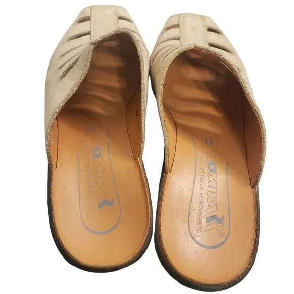Romika Sandals Womens Size EU 39 US 8-8.5 Nubuck Leather Open Toe Mule