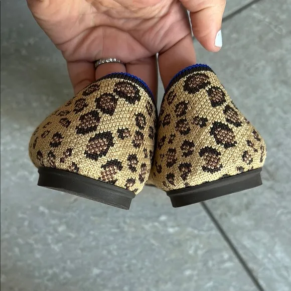Rothy’s Leopard Cheetah Print Slip-On Classic Loafers Shoes, Size 10